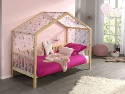Voile mit Schmetterlingsmuster - rosa
