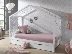 Voile mit Schmetterlingsmuster - rosa