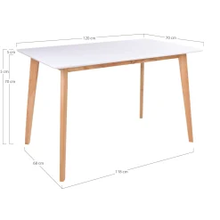 House Nordic Vojens Esstisch - /Natur | 70x120xh75 cm
