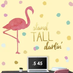 RoomMates Wandaufkleber Flamingo Stand hoch
