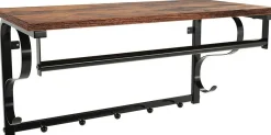 Wandgarderobe Aline - braun/schwarz