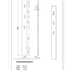 Wandgarderobe Jonas mit drei Haken - kaschmirbeige