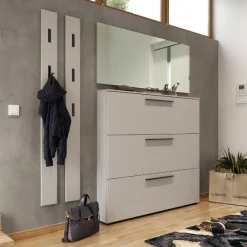Wandgarderobe Jonas mit drei Haken - kaschmirbeige