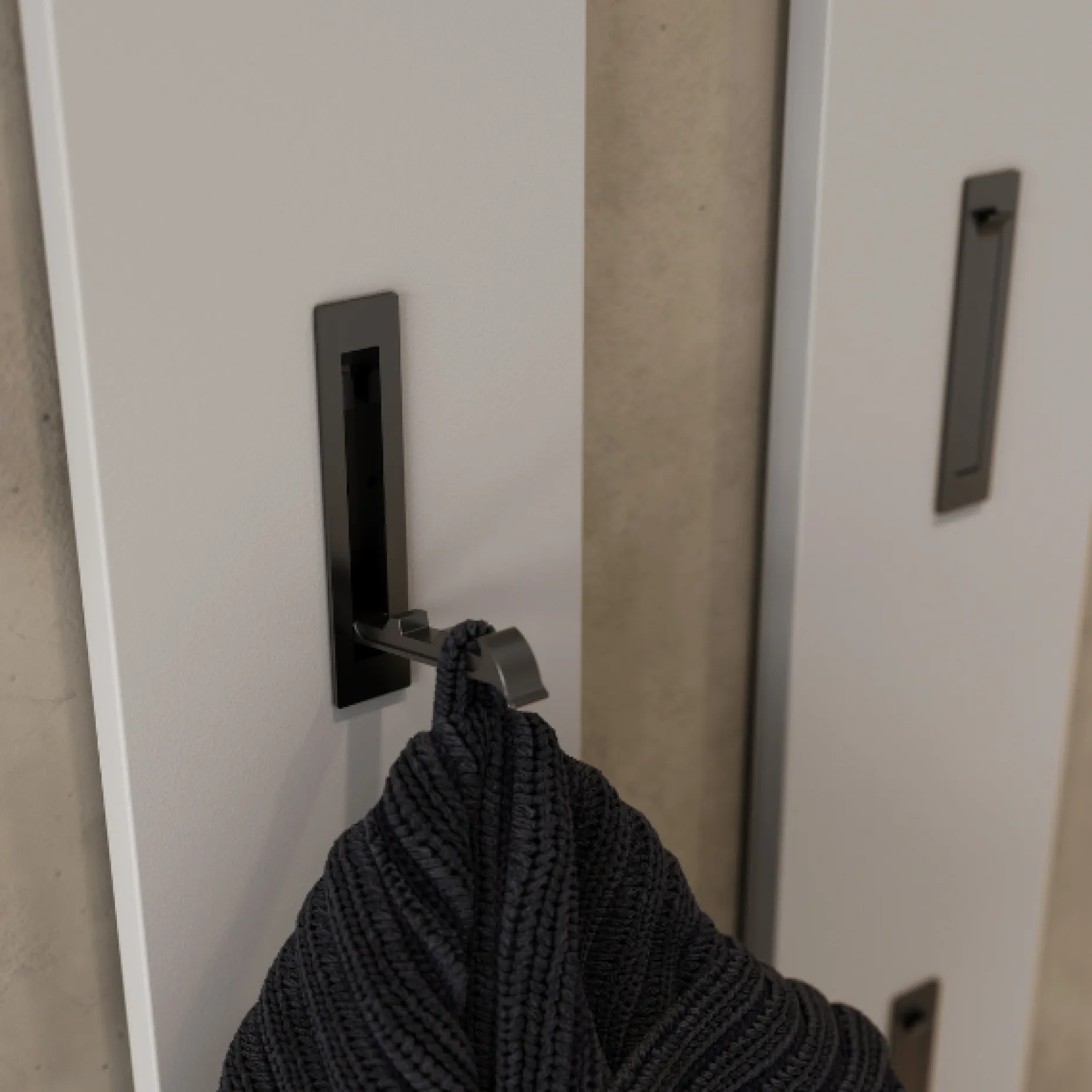Wandgarderobe Jonas mit drei Haken - kaschmirbeige