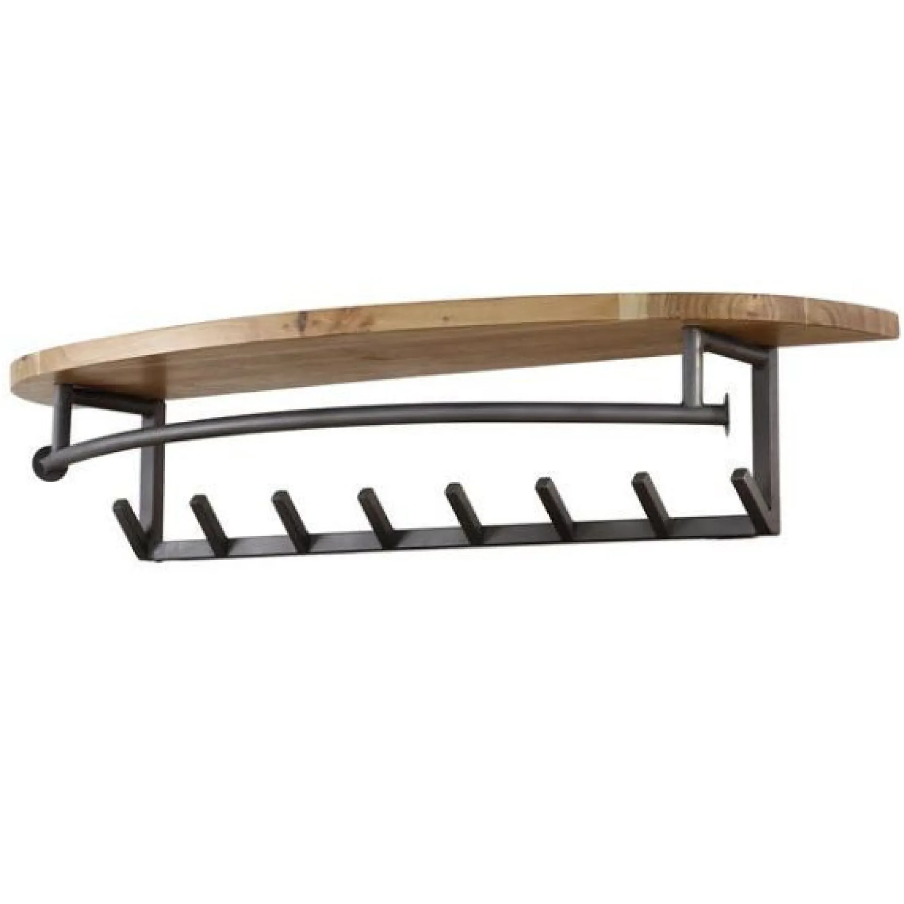 Wandgarderobe Menga | 100 x 20 x 30 cm | Massivholz Akazie