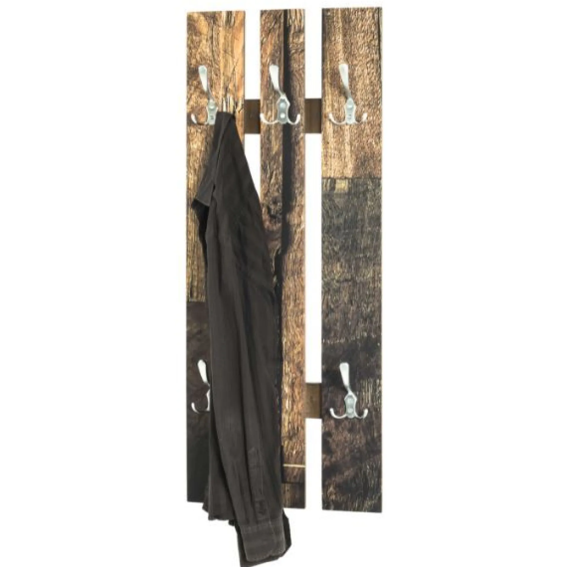 Haku Wandgarderobe mit 6 Haken | 40 x 9 x 100 | Parkettdesign