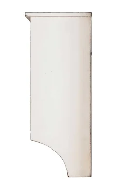 Wandgarderobe Raiden 76cm, 4 Haken - weiß/braun