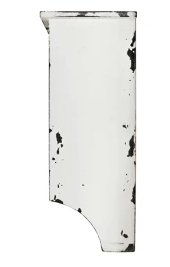 Wandgarderobe Raiden 76cm, 4 Haken - weiß/grau