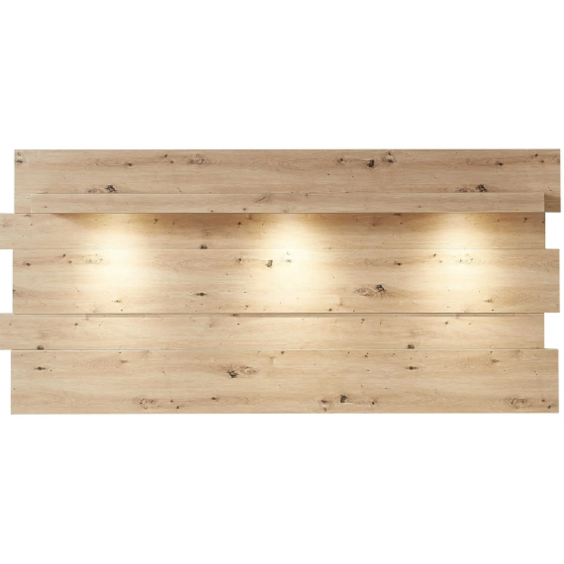 Wandpaneel Lorna 202cm mit Beleuchtung - Eiche