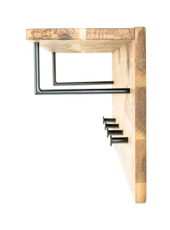 Wandpaneel mit Ablage und 4 Knöpfen | 80 x 20 x 30 cm | Design Royal Oak