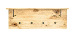 Wandpaneel mit Ablage und 4 Knöpfen | 80 x 20 x 30 cm | Design Royal Oak