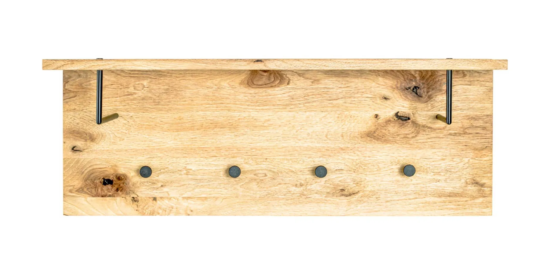Wandpaneel mit Ablage und 4 Knöpfen | 80 x 20 x 30 cm | Design Royal Oak