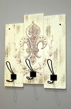 Wandpaneel mit 3 Haken | 38 x 9 x 42 cm | Papyrus-Design