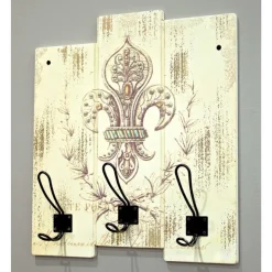 Wandpaneel mit 3 Haken | 38 x 9 x 42 cm | Papyrus-Design