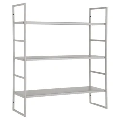 Wandregal Beja - 48x17x55 cm - Stahl grau