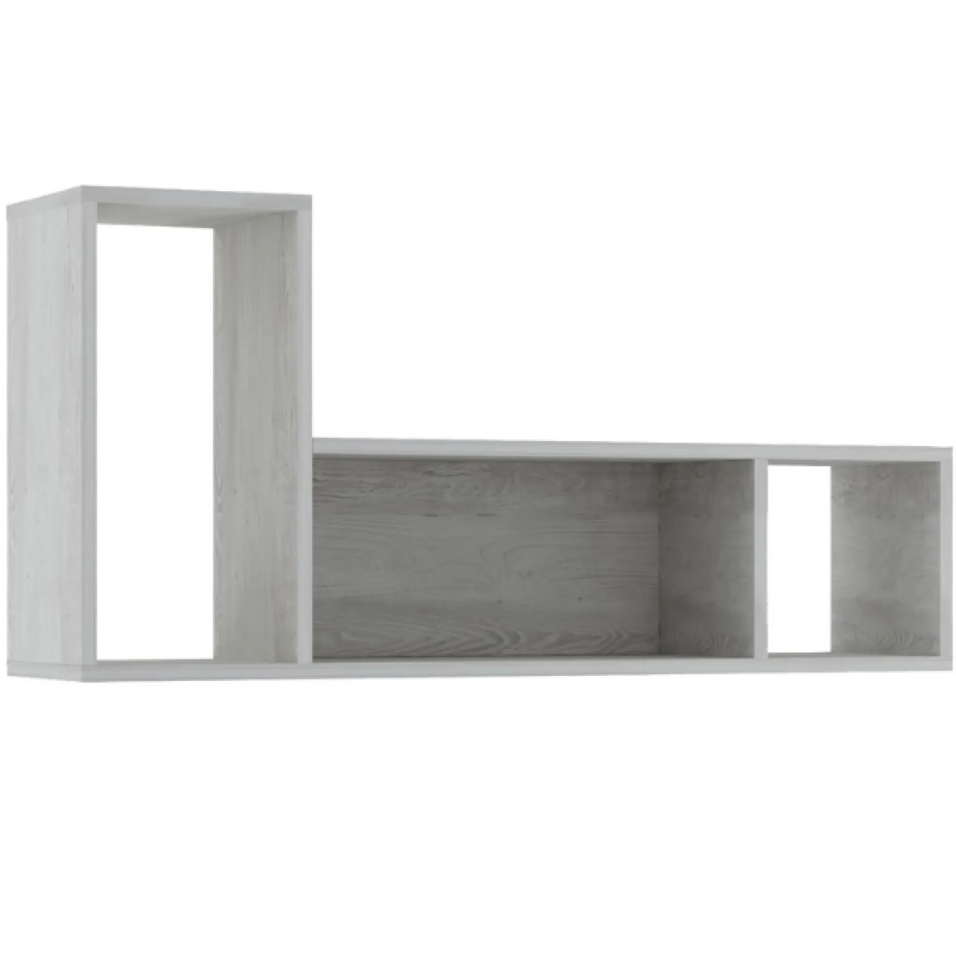 Wandregal Bo0 98x24 cm mit 3 Fächern - Kiefer