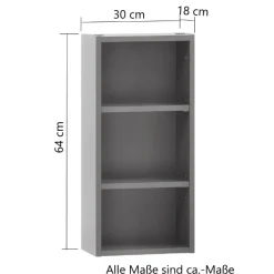 Wandregal Karan 30cm - anthrazit