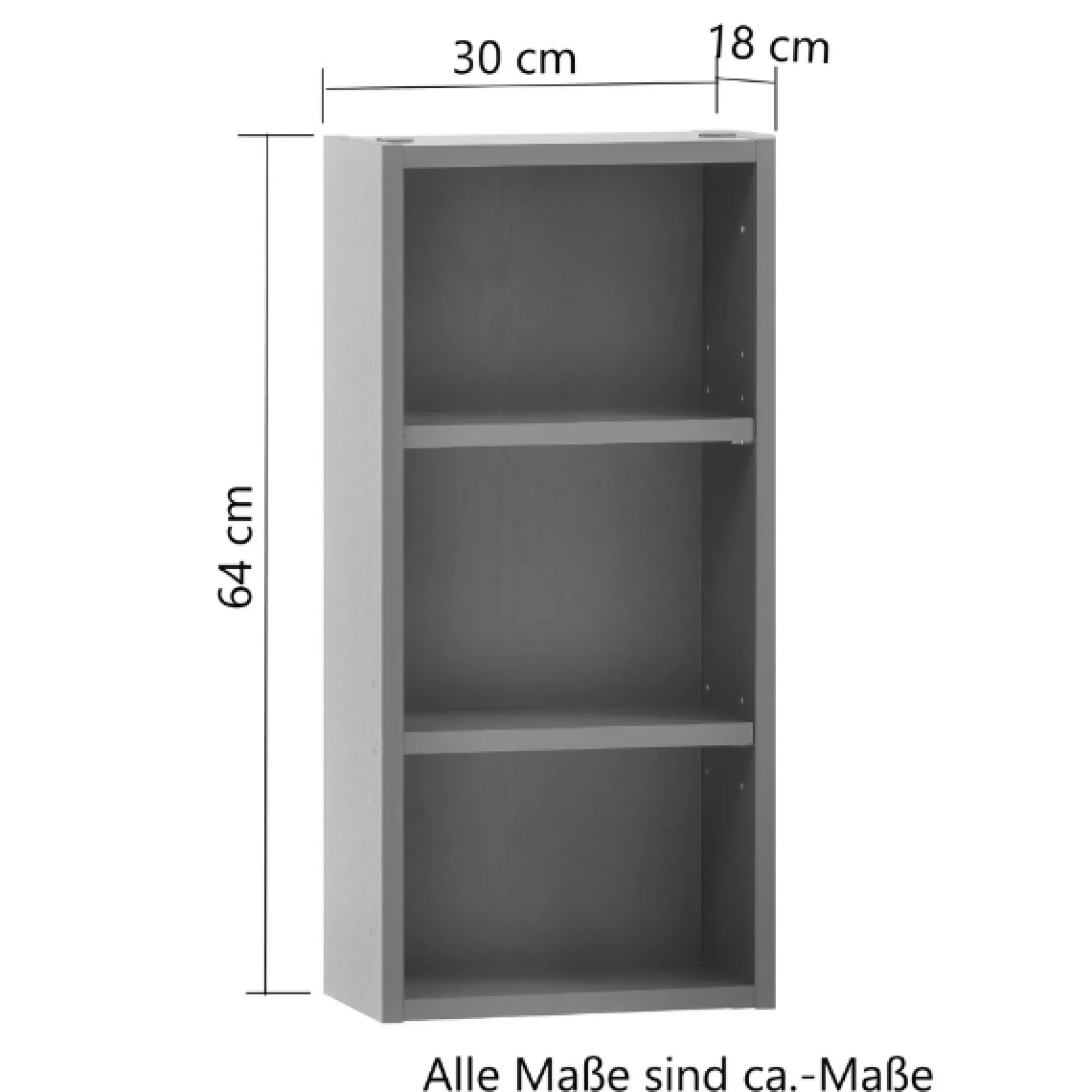 Wandregal Karan 30cm - anthrazit
