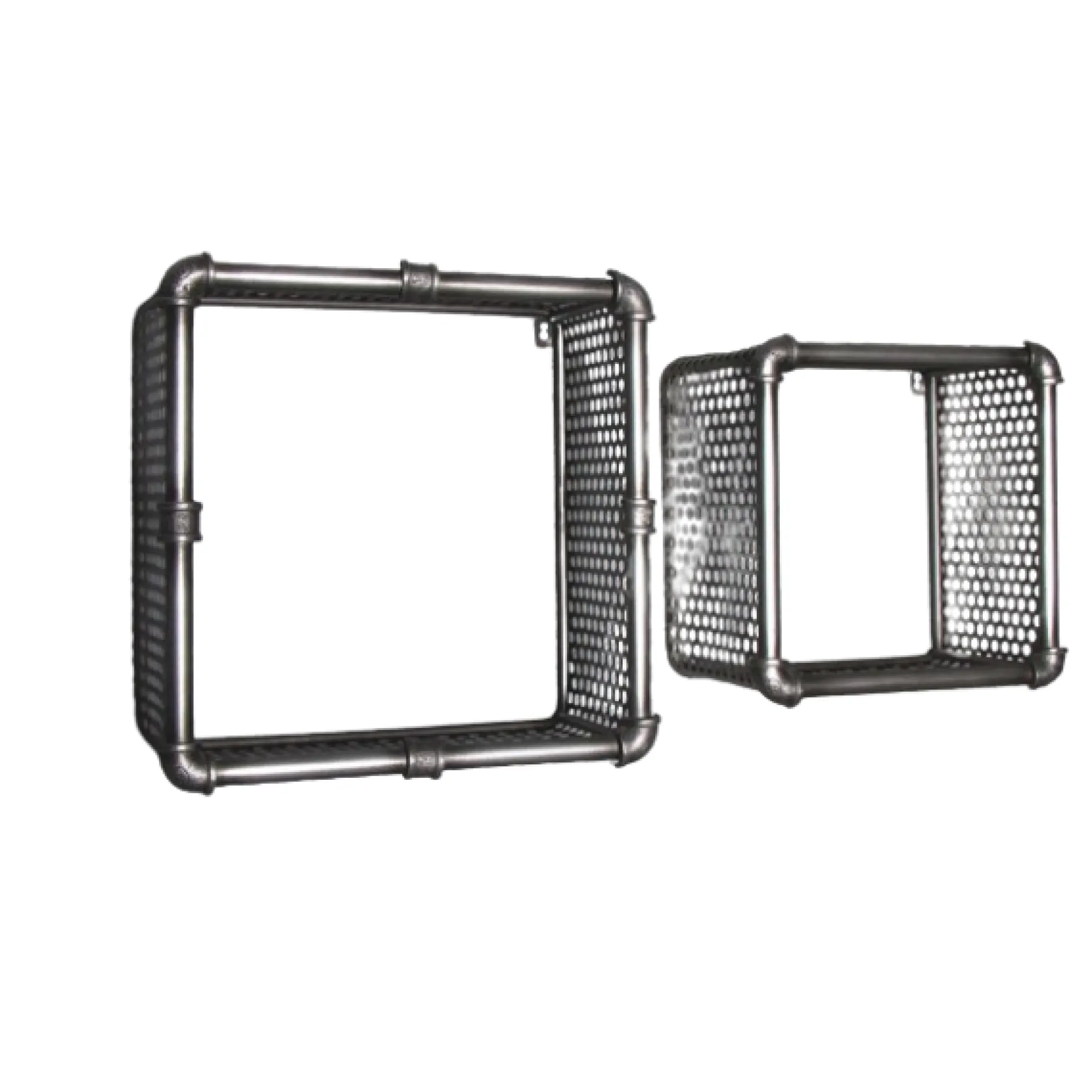 Wandregal Willy - 31x19x31 cm - Stahl/Silber