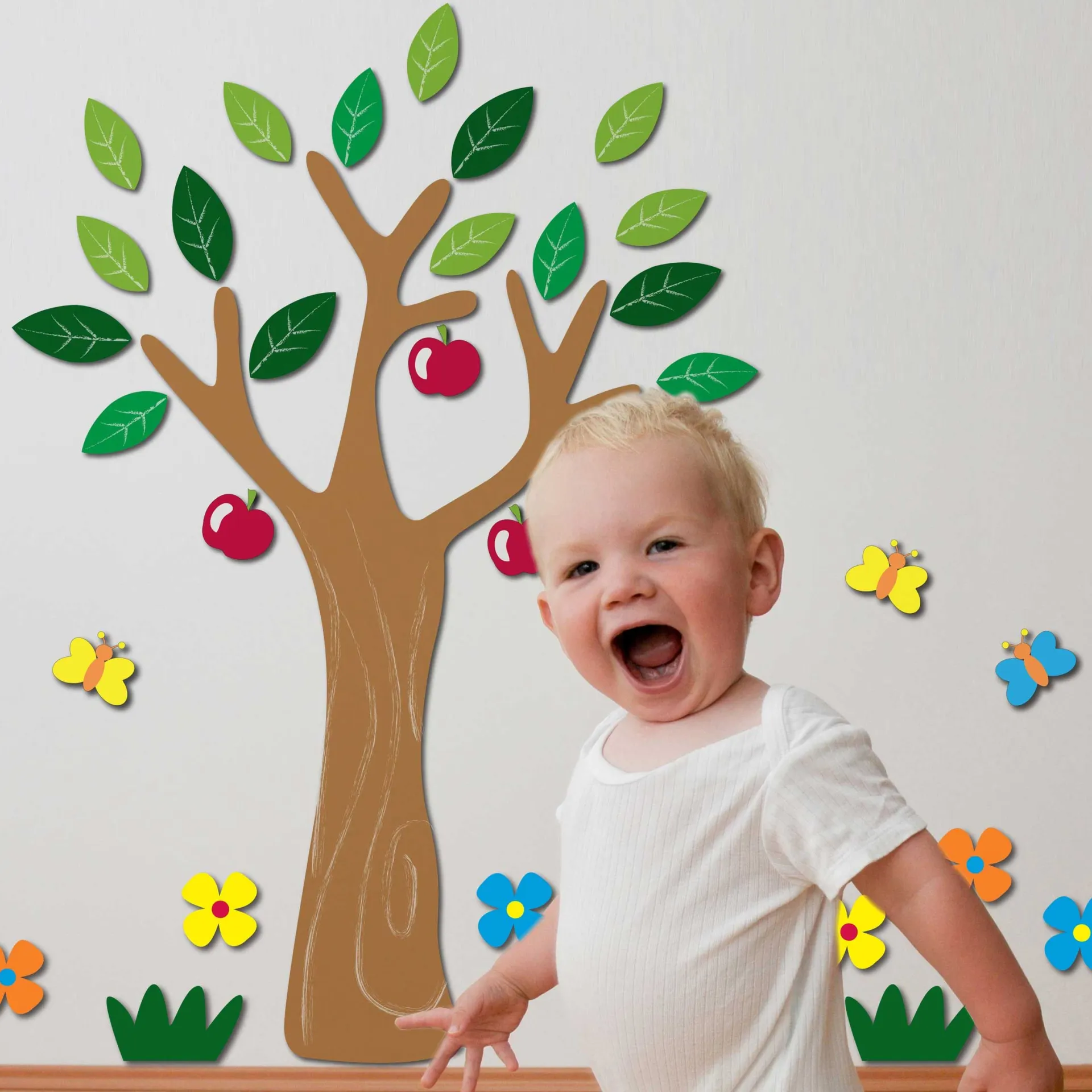 Crearreda Wandsticker 3D Apfelbaum - Schaumsticker