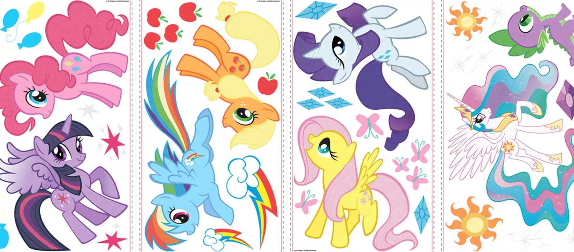 RoomMates Wandsticker My Little Pony - mit Glitter