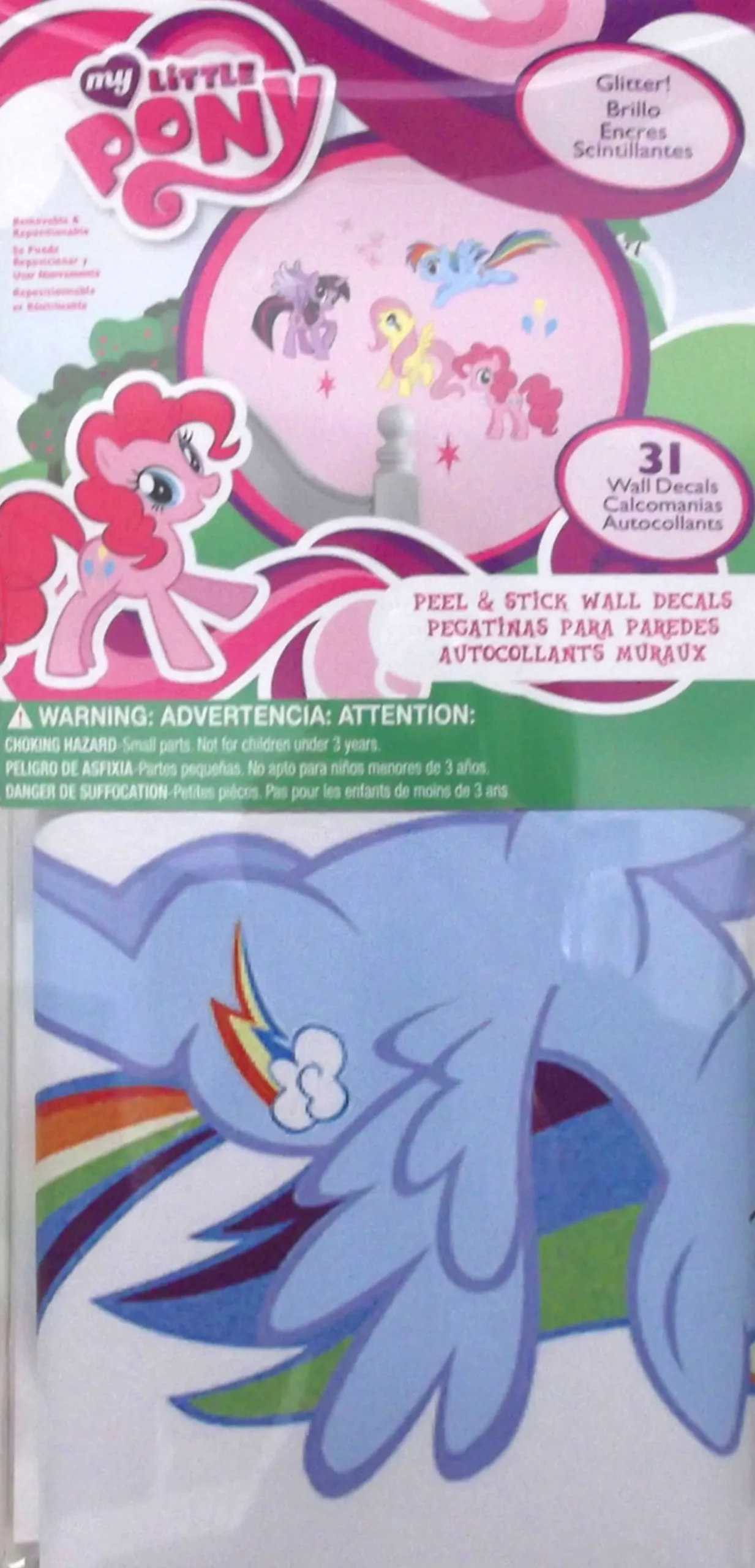 RoomMates Wandsticker My Little Pony - mit Glitter