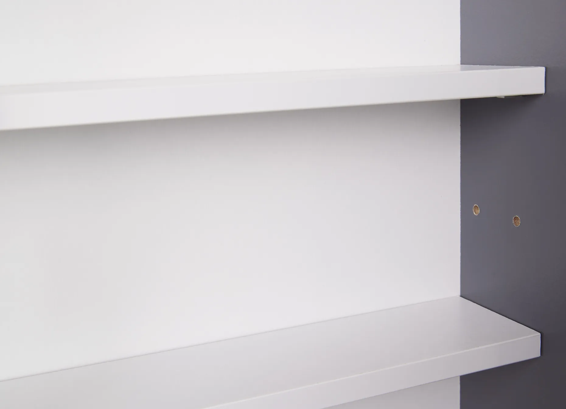 Wandvitrine Collecty | 80 x 9,5 x 60 cm | Farben: Grau und Weiß