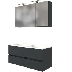 Waschbeckenmöbel-Set Brama 120cm - graphit/mattgrau