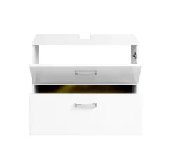Waschbeckenschrank Bobbi 70cm 1 Tür und 1 Softclose-Schublade - weiß