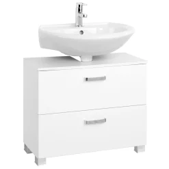 Waschbeckenschrank Bobbi 70cm 1 Tür und 1 Softclose-Schublade - weiß