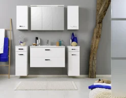 Waschbeckenschrank Bobbi 100cm 2 Schubladen - weiß