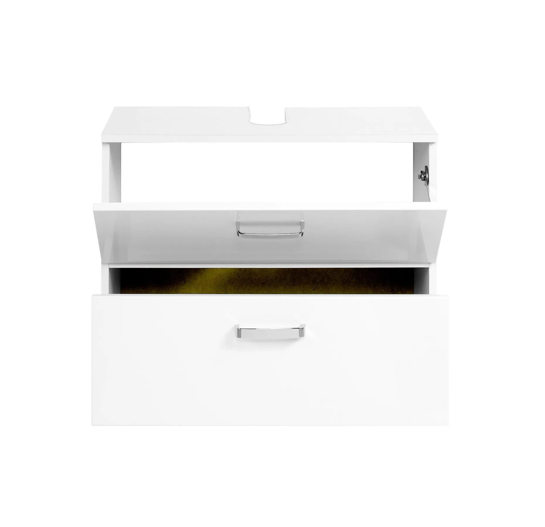 Waschbeckenschrank Bobbi 70cm 1 Tür und 1 Schublade - weiß