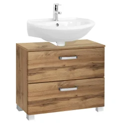 Waschbeckenschrank Bobbi 70cm 1 Tür und 1 Schublade - Eiche