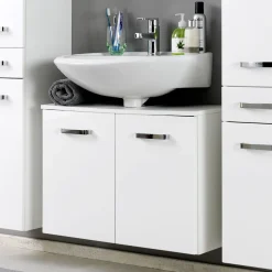 Waschbeckenschrank Bobbi 60cm 2 Türen - weiß