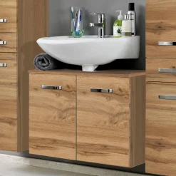 Waschbeckenschrank Bobbi 60cm 2 Türen - Eiche