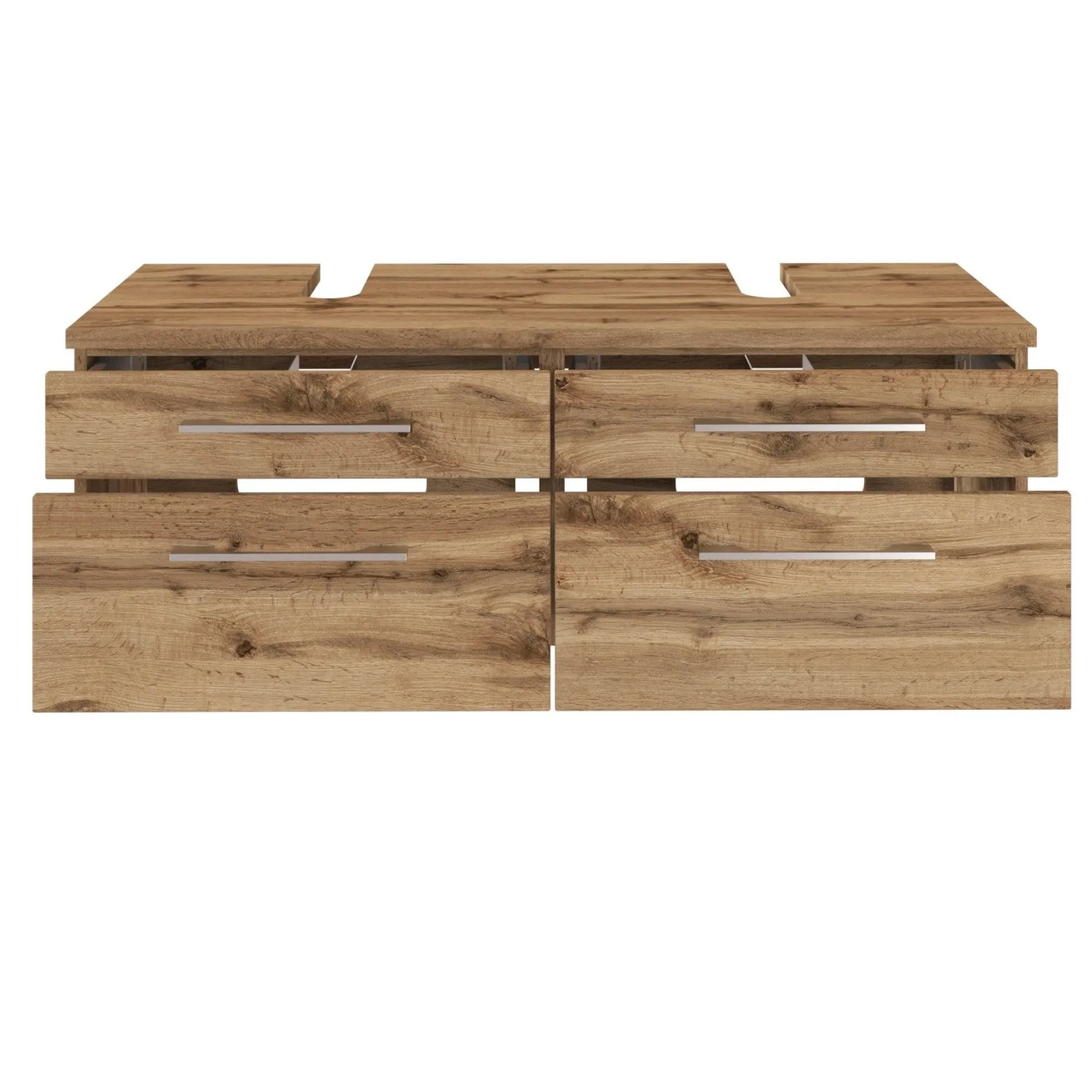 Waschbeckenschrank Dasa 120cm mit 4 Schubladen - wotan eiche