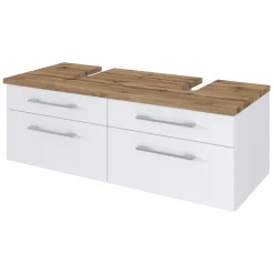 Waschbeckenschrank Dasa 120cm mit 4 Schubladen - weiß