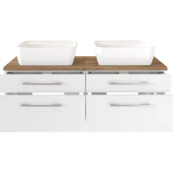Waschbeckenschrank Dasa 120cm mit 4 Schubladen - weiß