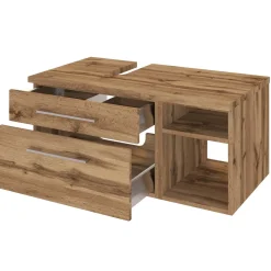 Waschbeckenschrank Dasa (links) 90cm mit 2 Schubladen - wotan eiche