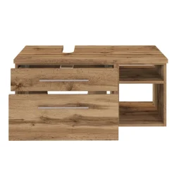 Waschbeckenschrank Dasa (links) 90cm mit 2 Schubladen - wotan eiche