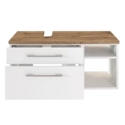 Waschbeckenschrank Dasa (links) 90cm mit 2 Schubladen - weiß