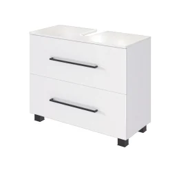 Waschbeckenschrank Dusan 70cm mit 1 Schublade und 1 Tür - weiß