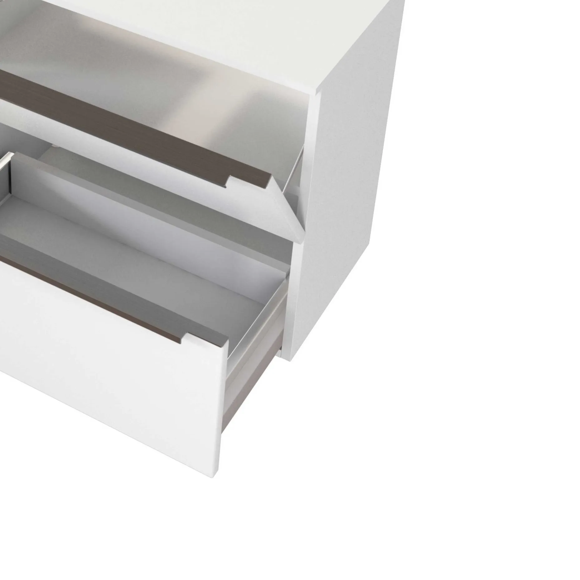 Waschbeckenschrank Hansen 60cm 2 Schubladen - weiß