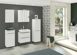 Waschbeckenschrank Hansen 60cm 2 Schubladen - weiß