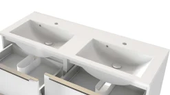 Waschbeckenschrank Hansen 120cm 4 Schubladen - weiß