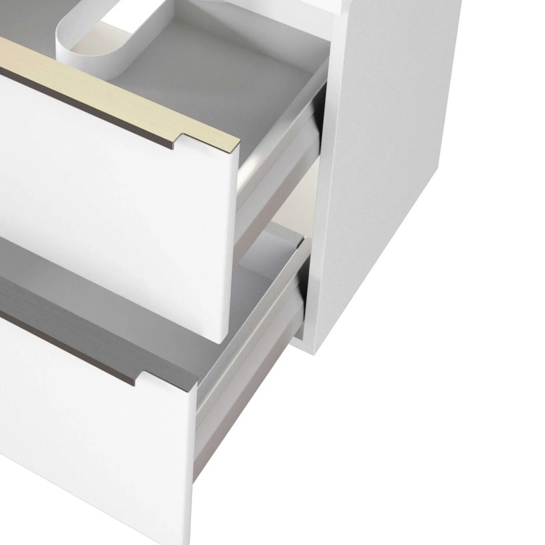 Waschbeckenschrank Hansen 120cm 4 Schubladen - weiß