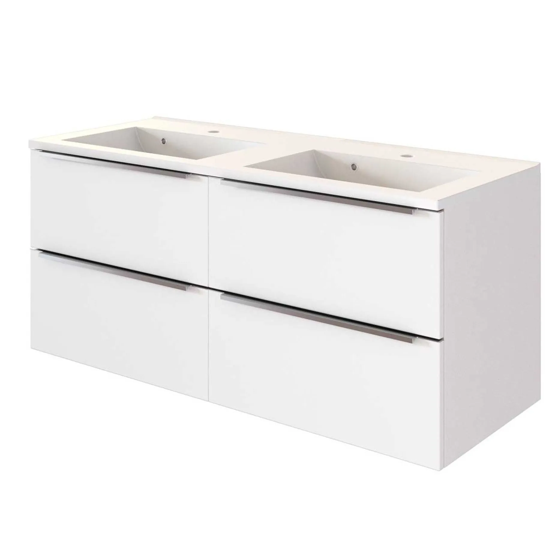 Waschbeckenschrank Hansen 120cm 4 Schubladen - weiß