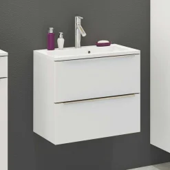 Waschbeckenschrank Hansen L60xD39cm 2 Schubladen - weiß