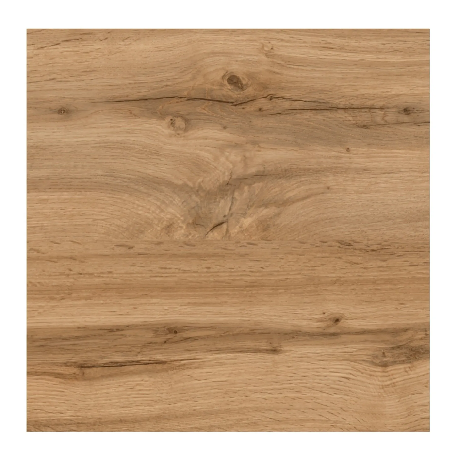Waschbeckenschrank Kornel 80cm weißes Waschbecken - Eiche
