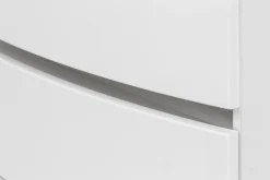 Waschbeckenschrank Kornel 80cm grau Waschbecken - weiß